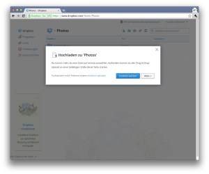 Interface zum Laden der Dateien